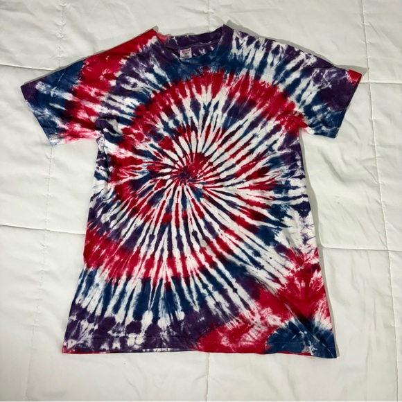 Vintage 90s Hanes Classics Short Sleeve Tie Dye Shirt Women’s Size Medium USA - Picture 1 of 8